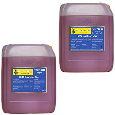 Mr. Perfect® Nettoyeur d'Insectes, 2 x 5L - Nettoyant anti-insectes/Détachant pour insectes, Nettoyant pour vitres et peinture du voiture