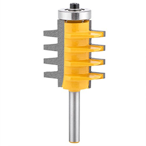 Zerodis Holzbearbeitung Reversible Schiene Fräser Hartmetall Bohrer Holzbearbeitung Fräser 1-3/8''Diam x 1/4Schaft Fräser Werkzeug für Holz