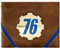 Fallout 76 badge in metallo dorato Vault-Tec con emblema Cog Portafoglio Bi-Fold per ID e porta carte, marrone, taglia unica, marrone, Taille unique, Taglia unica