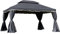 Outsunny Tonnelle de Jardin extérieur 4 x 3 m Barnum Double Toit Tente de réception avec parois et moustiquaires Noir