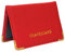 AKH® Funda de piel auténtica para tarjetas de viaje, autobús, pases, carril, tarjetero, color rojo, Red, 8 x 11 cm, Clásico