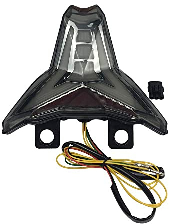 Für Kawasaki Z1000 ZX10R Ninja250 Ninja400 Rücklicht Rücklicht LED Integrierte Lichter Bremsblinker Blinker 2019 2020 2021 2022 2023 (Rauch)