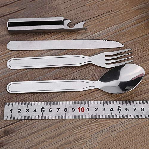 Demeras Edelstahl Geschirr Besteck Set Camping Outdoor Camping Besteck Set zum Wandern f¨¹r Camping Outdoor