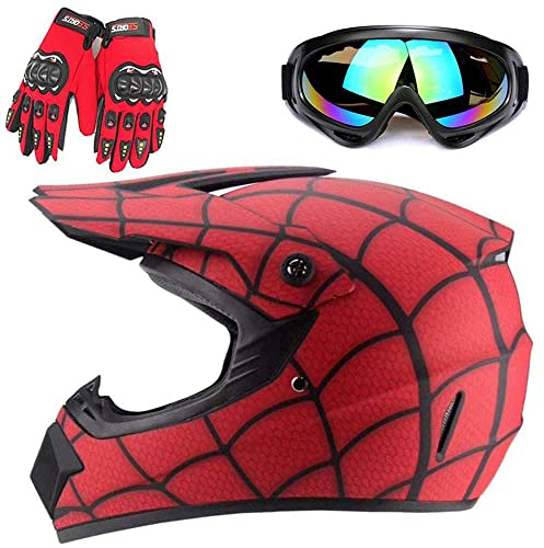 ZJRA Jeunesse Casques De Moto,Casque Cycliste pour Enfants,Garçon Et Fille Scooter De Ski VTT Casque,Dot/ECE Certification,Convient pour Toutes Les Saisons,23,S