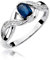 Damen Ring 585 14k Gold Weißgold echt Saphir Edelstein Diamanten Brillanten