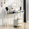 Alightup Table Console avec Plateau en Miroir, Meuble Miroir avec 2 Tiroirs, 105 x 36 x 76 cm, pour Salon, Entrée, Couloir