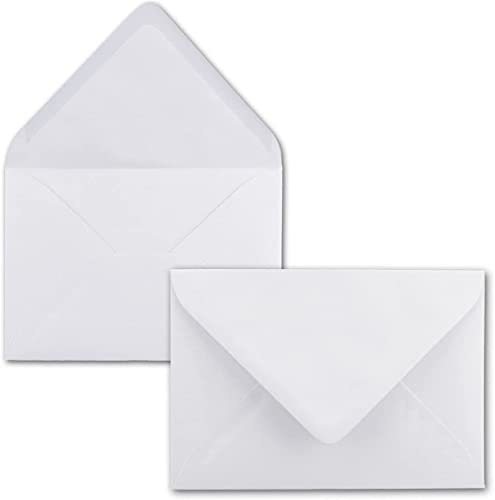 Paper24 Mini Umschläge 60x90 mm für Visitenkarten in der Farbe Weiß 1000 Umschläge