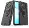 Max Power Digital Hülle für Xiaomi Mi 10T Lite 5G Drehbar Ringhalter Cover Magnet Bumper Handyhülle Case Stoßfest Doppelschichter Schutzhülle Outdoor Shock Absorption Mit Ring (Schwarz)