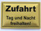 Metall Schild 20x30cm Zufahrt Tag und Nacht freihalten Warnschild Blechschild