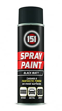 Swiss Signature 2 x 151 Black Matt Multi-Purpose Spray Paint 250ml / 1x Pair of Disposable Gloves for Metal, Wood, Plastic, Walls, Aerosol Spray with Perfect Finish