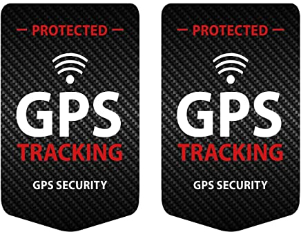 Ritter Mediendesign GPS Tracking 2 Stück Aufkleber für das Fahrrad Bike Sticker Schwarz Carbon Wetterfest UV-Beständig, 3,3 cm x 4,9