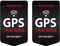 Ritter Mediendesign GPS Tracking 2 Stück Aufkleber für das Fahrrad Bike Sticker Schwarz Carbon Wetterfest UV-Beständig, 3,3 cm x 4,9