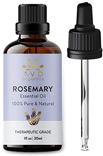 AVD ORGANICS Rosmarinöl haare – 100% reines und natürliches rosemary oil in therapeutischer Qualität | für Haare, Haut und Entspannung, – 1 fl. Unze
