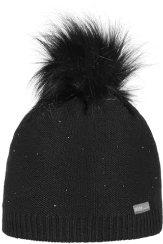 maximo Mädchen Mütze Pompon Strass-51-53 - Kindermode : Mädchen, Schwarz