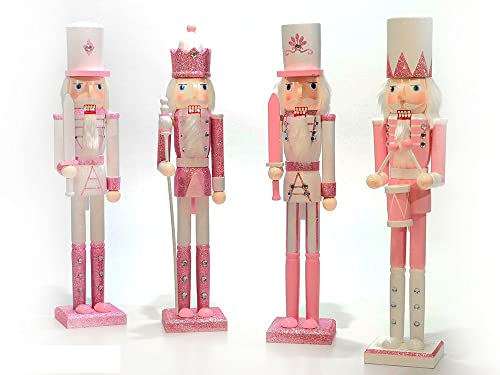 Nataluna 1 Soldatino Schiaccianoci 50 cm Rosa e Bianco Modelli Assortiti (INVIO Casuale)