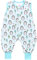 TupTam Sommerschlafsack Baby mit Füßen – Leichter Schlafsack Baby Sommer 0.5 TOG, OEKO-TEX, Farbe: Igel/Grau/Mint/Grün, Größe: 104-110