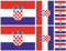 Samunshi® Aufkleber Set Kroatien Autoaufkleber 10 Flaggen Set 15cm Set Kroatien