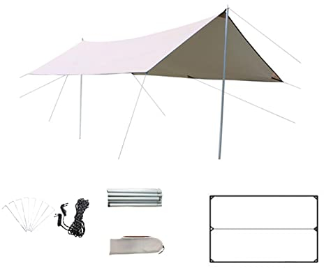 Sonnenschutz-Überdachungszelt | Sonnenschirm Regenfeste Pergola | Multifunktionales Outdoor-Camping-Reisevorzelt Backpacking Shelter Rain