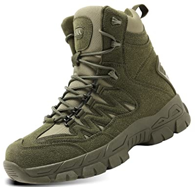 5.AA B867 Bottes de l'armée Bottes Homme Neige Imperméable Chaussures de Randonnée Confortable Chaudes vert 46 EU