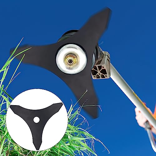 Disco Desbrozadora 3 Dientes, ACTOYS Cuchilla de Desbrozadora para Maleza, Cabezal Desbrozadora Universal, cuchilla Cortadora Desbrozadora, Accesorios para Desbrozadora, 25.4 x 255 x 3 mm