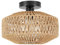 Deckenlampe KüChe,Boho Rattan Deckenleuchte KüChe E27 Vintage Lampe Lampenschirm Geflochten Rustikal Deckenlampe Vintage FüR Schlafzimmer Wohnzimmer Esszimmer Flur KüChe