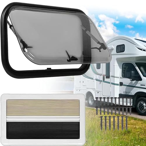 YMAOMAO Seitenfenster Ausstellfenster Seitenfenster Wohnmobil Fenster, Wohnmobil-Fenster Mit Sichtschutz Und Sonnenschutz Mit Integriertem Rollo Und Fliegengitter Für Wohnwagen Van Camper,400 * 300mm