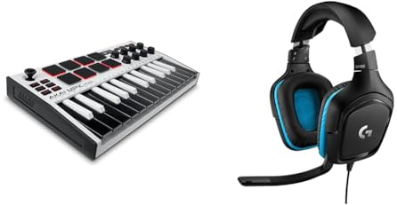 AKAI Professional MPK Mini MK3 – 25-Tasten USB MIDI Keyboard Controller & Logitech G432 kabelgebundenes Gaming-Headset