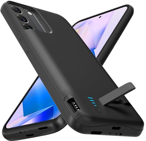 Custodia con batteria per Samsung Galaxy S22, colore: nero