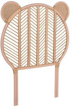 sweeek - Tête de lit en rotin pour Chambre Enfant. Nias 90 x 100cm. Coloris Naturel/Rose