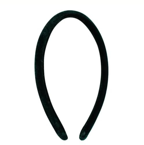 Generic Serre-tête étroit de 1 cm au toucher velours pour fille (Noir)