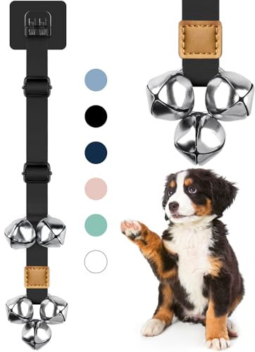 COOYOO Hunde-Türklingel für Töpfchentraining, Welpenglocken, verstellbare Türklingel für Hunde, die an Türknauf oder überall in der Nähe der Tür befestigt Werden, Länge und Höhe verstellbar