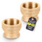 BFG Reduziermuffe (1 Zoll IG (Ø 32mm)) / (3/4 Zoll IG (Ø 25mm)) - 2 Stück Reduzierstück aus Messing mit 1 Innengewinde und 3/4 Innengewinde fur Trinkwasser