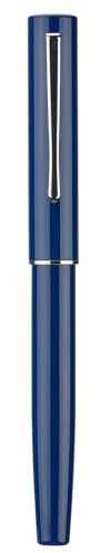 Hongdian C2 Fountain Pen Fine Soft Nib, Dark Blue & Classic Retro Design Metal Pen with Ink Converter