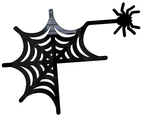 3d Spinnennetz Wandaufkleber aus Acryl, Schwarz, Abnehmbar, Beidseitig