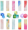 Creatorally Aquarell Infusible Transfer Ink Sheets, 10 Stück 11x30 cm Unschmelzbare Transfer-Tintenblätter, Farb und Mustertransferfolie Sublimationstintenblatt für Personalisierte DIY