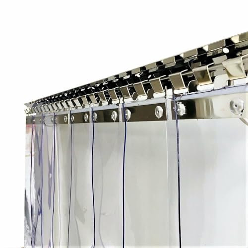 Clear Plastic Vinyl Strip Door Curtain for Commercial or Warehouse Doors Waterproof and Walk in Freezers 135x230cm/53.15x90.55in