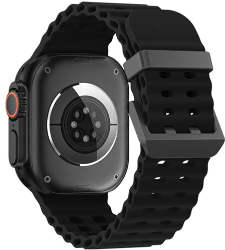 Ocean Sport Cinturino Compatibile con Apple Watch Ultra 2/Ultra 49mm 46mm 45mm 44mm 42mm(Series 3 2 1) Uomini Donne, Silicone Traspirante Impermeabile Cinturini per iWatch Serie 9 8 7 6 5 4 SE