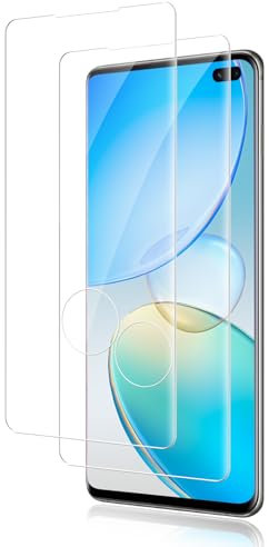 Carantee Schutzfolie für Panzerglas für Samsung Galaxy S10 Plus Schutzglas, 9H Härte Displayschutz für S10 Plus Folie, Fingerabdruck-ID Blasenfrei Displayschutzfolie, 2 Stück, Ultra HD