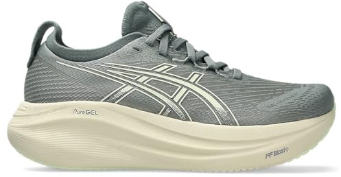 ASICS Damen Gel-Nimbus 27 Sneaker, Monument Blue Whisper Green, 40.5 EU
