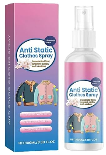 Antistatik Spray,Spray Antistatisch,100ml Antistatik Spray Kleidung,Antistatikspray,Statikspray für Kleidung,Anti Static,für Kleidung,Textilien,Reduziert Statische Aufladung,1pc