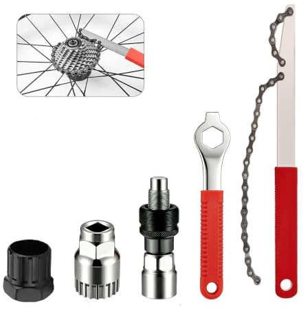 Crozgan Bike Cassette Chain Removal Tool Kit,Bicycle Crank Extractor Puller Tool Set