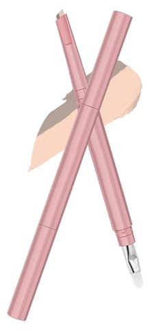 Under Eye Highlighter Pen, Pink Double Ended Brightener Pencil for Makeup Beauty, 2 in 1 Contour Cream with Lasting Formula, Cosmetic Highlighting Tool for Women Wife Dating Commuting Travel