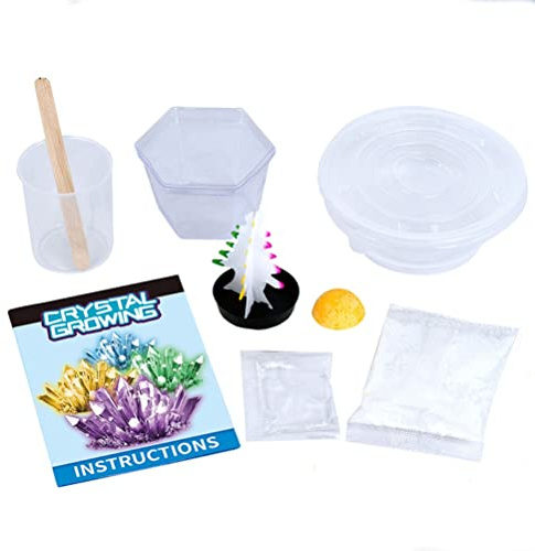 DIY Crystal Growing Christmas Tree Kit Educational Science Experiment Set Measuring Cup Included Fun and Easy Crystal Grow Kit for Kids Ages 8+