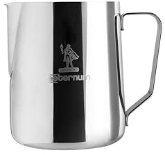 Aeternum, La Divina Re Inox, Bricco Latte, Capacità 900 ml, Non adatto all'Induzione, Acciaio Inox, Argento