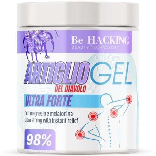 Gel Artiglio Del Diavolo Extra Forte 550ml - Crema per Dolori Articolari e Muscolari - Cervicale Contratture Mal di Schiena con Artiglio Del Diavolo, Magnesio e Melatonina - Ideale per Sportivi