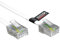 rhinocables Câble ADSL RJ11 de qualité Premium à Haute Vitesse, mâle, pour routeur BT, Modem Haut débit, Internet et câble de téléphone 30 m Blanc