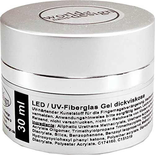 LED/UV-Gel Fiberglas klar dickviskose 30 ml, Premium Edition
