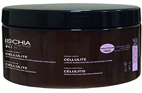 Ischia eau Thermale [500 ml.] Crema Corpo Massaggio Anticellulite - Uso Professionale - Massaggi Prolungati - Drenante, Liporiducente e Vasotonica - Nickel Tested