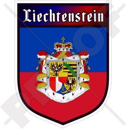LIECHTENSTEIN Fürstentum Schild 100mm Auto & Motorrad Aufkleber, Vinyl Sticker