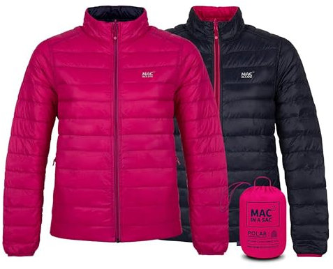 Mac in a Sac Polar II Womens Reversible Down Jacket - Fuchsia - Navy - S